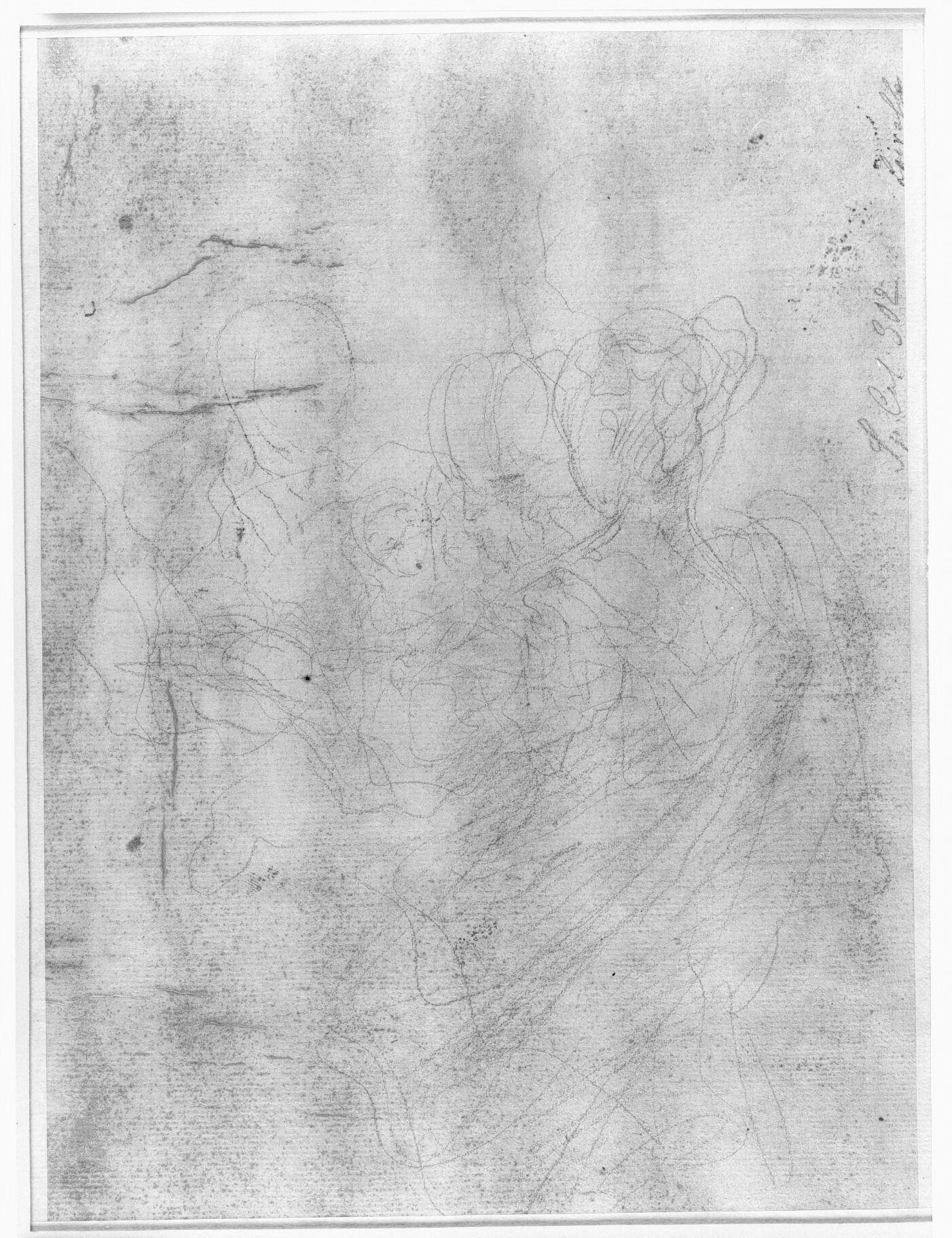 Skitse af figurer med et lille barn